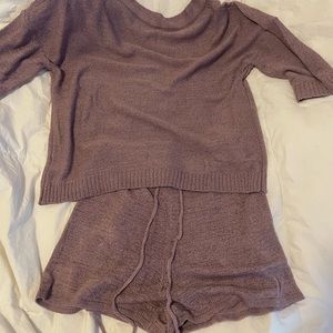 Violet sweater lounge short set
